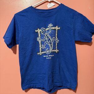 YachtClub Kids Tshirt XL Extra Large Blue Rivira Maya Mexico Gecko Tee Shirt